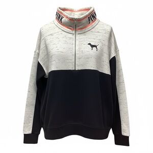 Pink Victoria’s Secret 1/4 zip sweatshirt. Size Medium